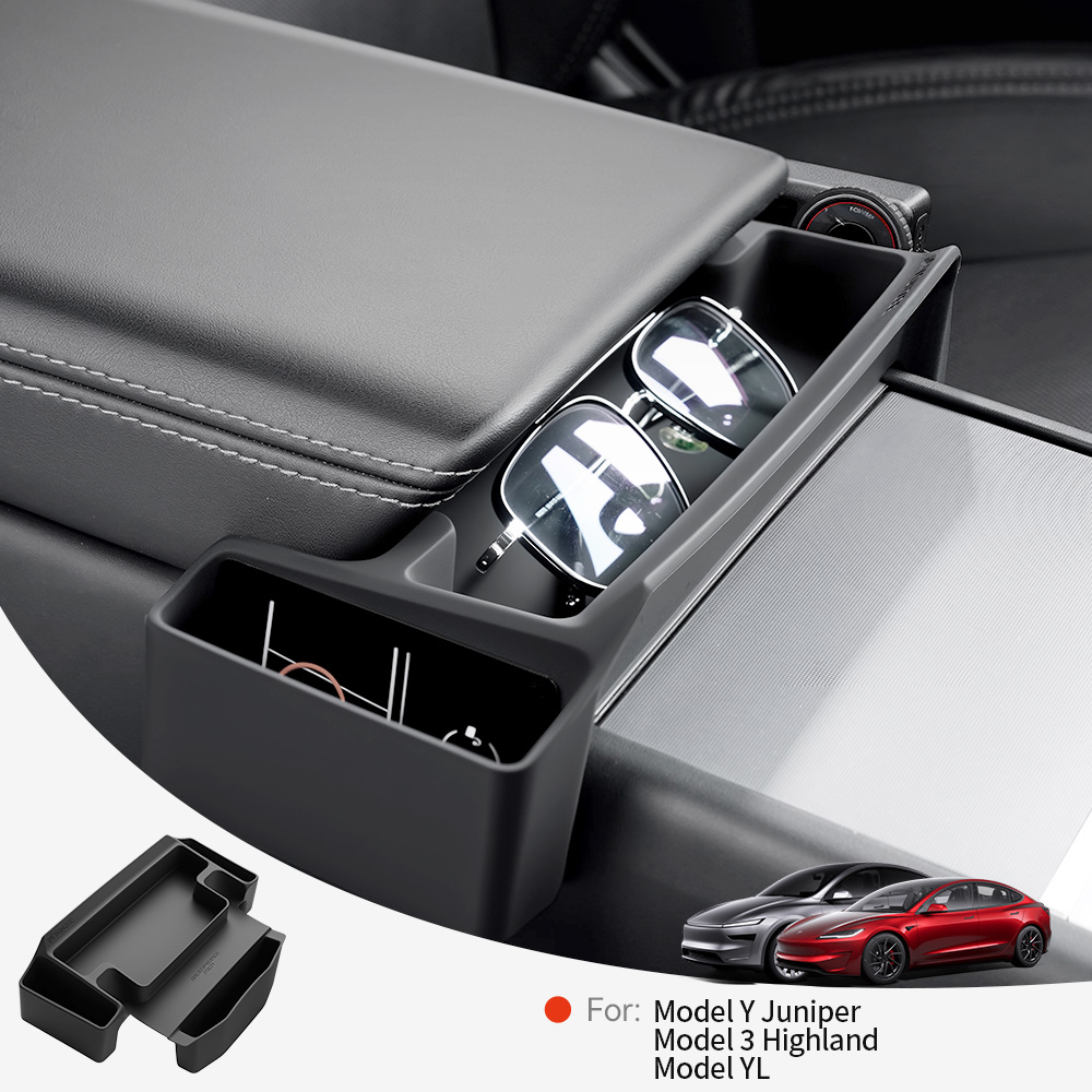 Tech Car Accessories - صندوق تخزين مسند الذراع للكونسول الوسطي