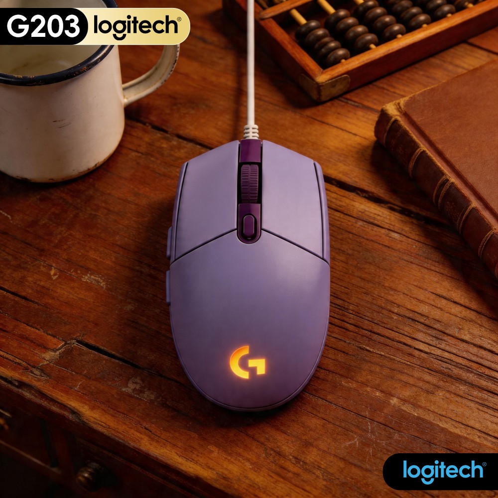 Logitech Mouse G203 - ماوس الألعاب السلكي لوجيتك G203 بهيكل