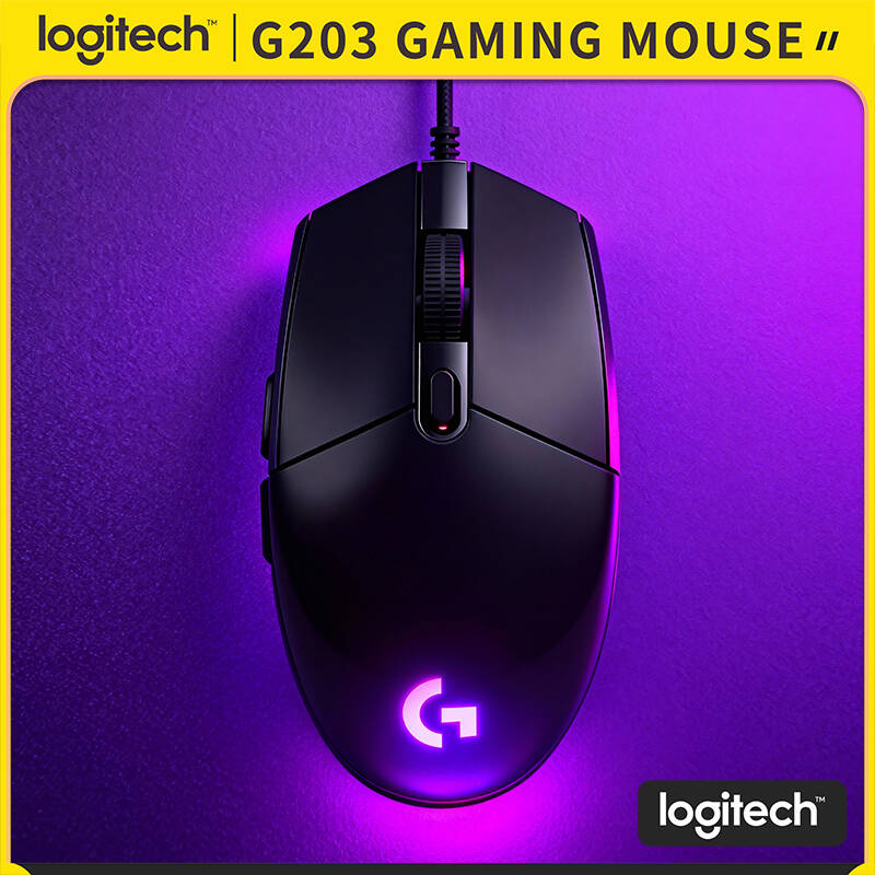 Logitech Mouse G203 - ماوس ألعاب Logitech G203 LIGHTSYNC RGB