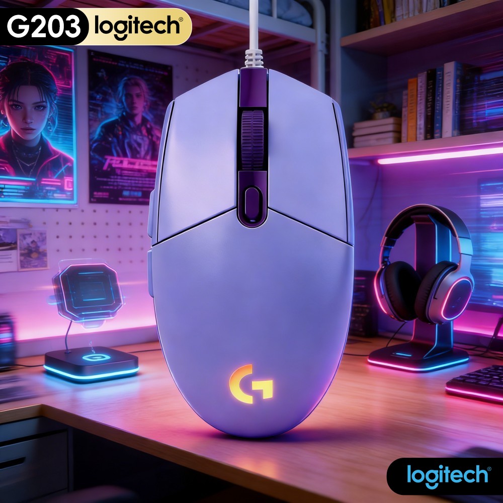 Logitech Mouse G203 - ماوس ألعاب سلكي من لوجيتك G203