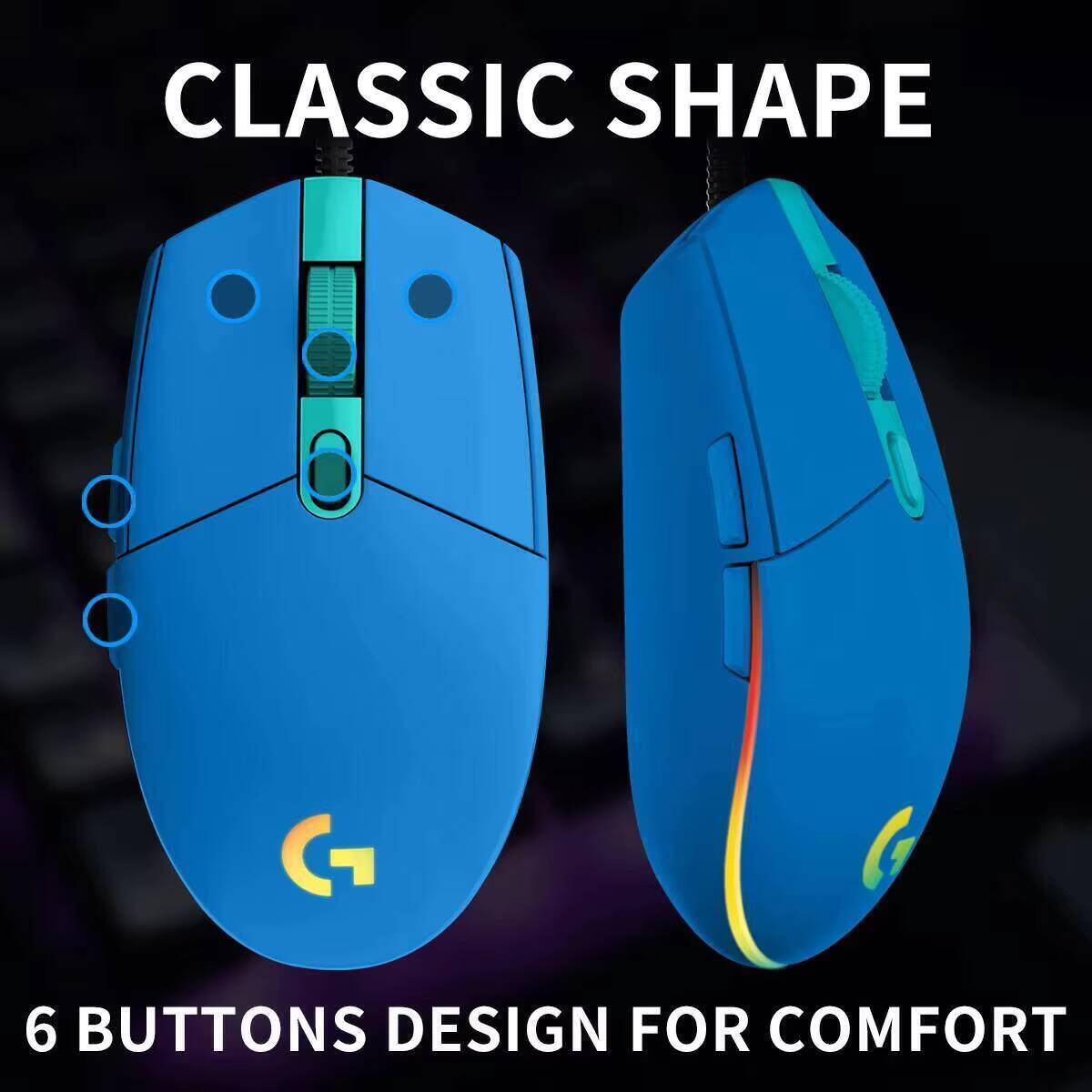 ماوس الألعاب لوجيتك G203 LIGHT - مراجعة Logitech Mouse G203 وسعره