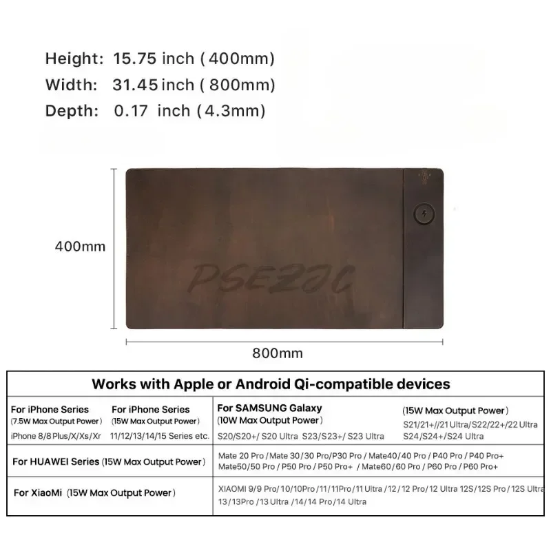 لوحة ماوس كلاسيكية من جلد البق - مراجعة Mouse Charging Pad وسعره