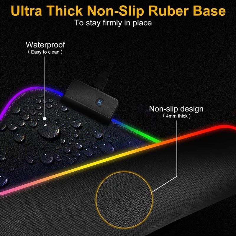 لوحة ماوس بإضاءة LED RGB غطاء  - مراجعة Mouse Charging Pad وسعره