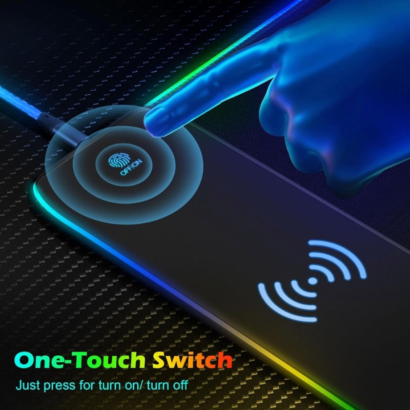 لوحة ماوس ألعاب LED 96GE مع قا - مراجعة Mouse Charging Pad وسعره