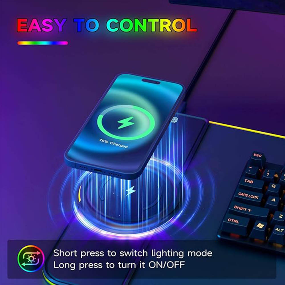 لوحة ماوس RGB مع شاحن لاسلكي 1 - مراجعة Mouse Charging Pad وسعره